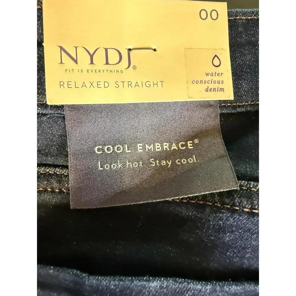 NYDJ Relaxed Straight Cool Embrace LiftXTuck Tehnology in Magical. Size 00 NWT - Picture 9 of 11